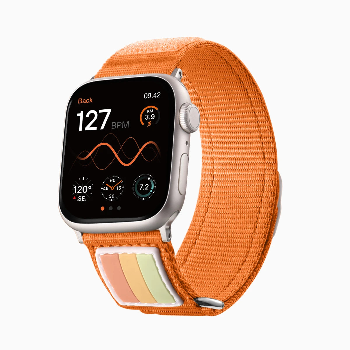 Bandletic_Best_Nylon_Woman_Apple_Watch_Band #color_orange