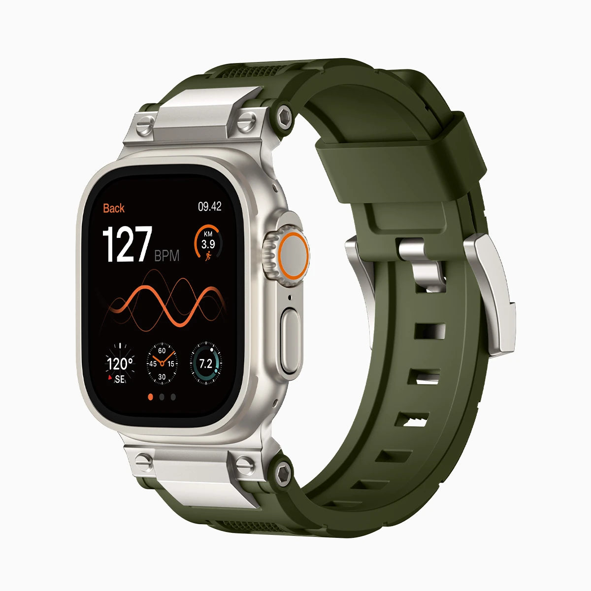 Bandletic_Best_TPU_Apple_Watch_Band_Army_Green #Color_ArmyGreen