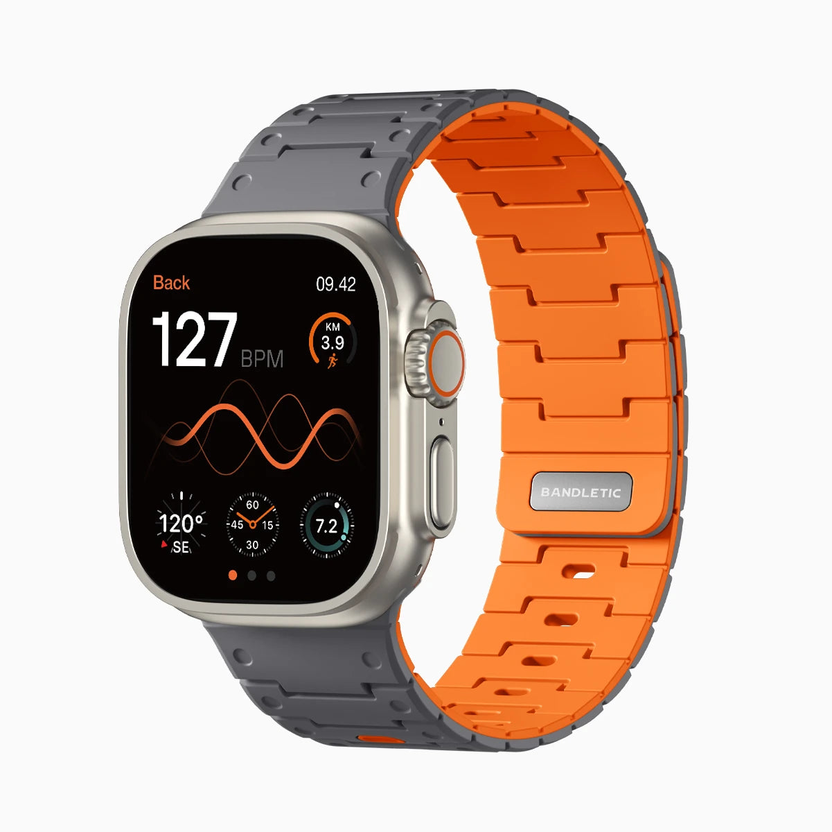 Bandletic_Magnetic_suction_apple_watch_band #Color_GreyYellow