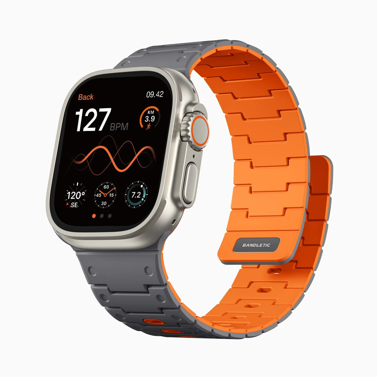 Bandletic_Magnetic_suction_apple_watch_band #Color_GreyYellow