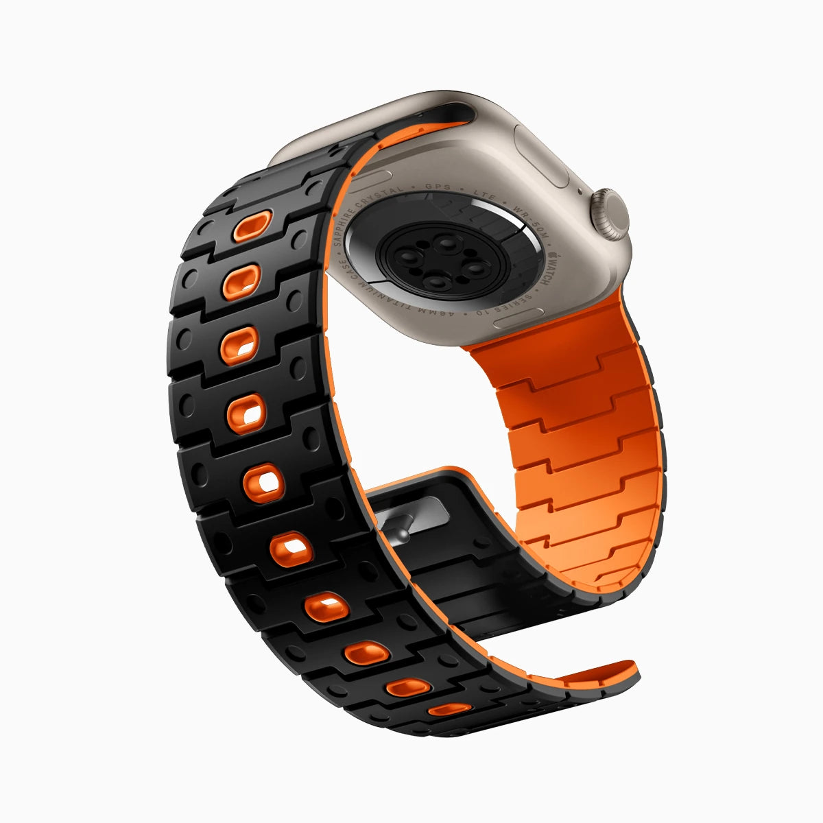 Bandletic_Magnetic_suction_apple_watch_band_blackorange