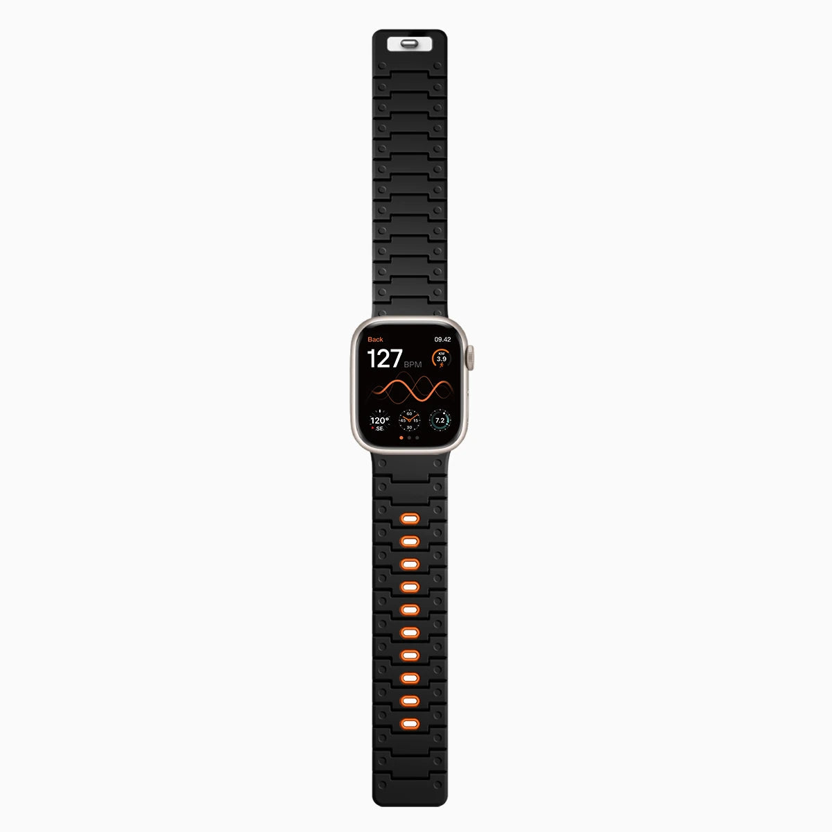 Bandletic_Magnetic_suction_apple_watch_band_blackorange