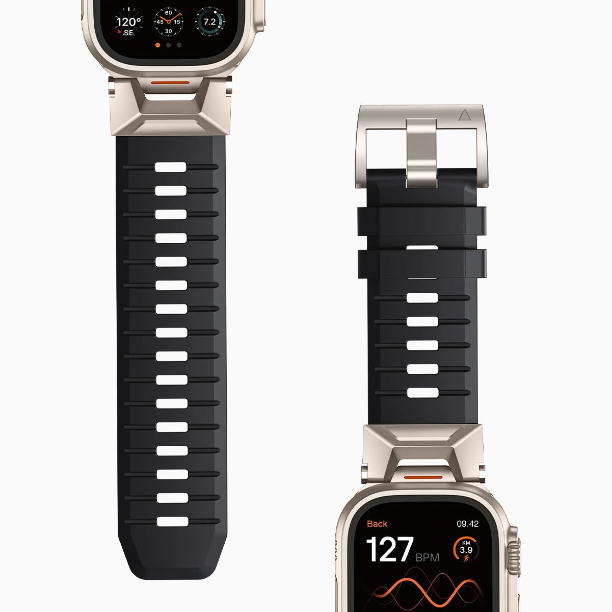 Bandletic_fluororubber_Apple_Watch_Band_Black_Adapter