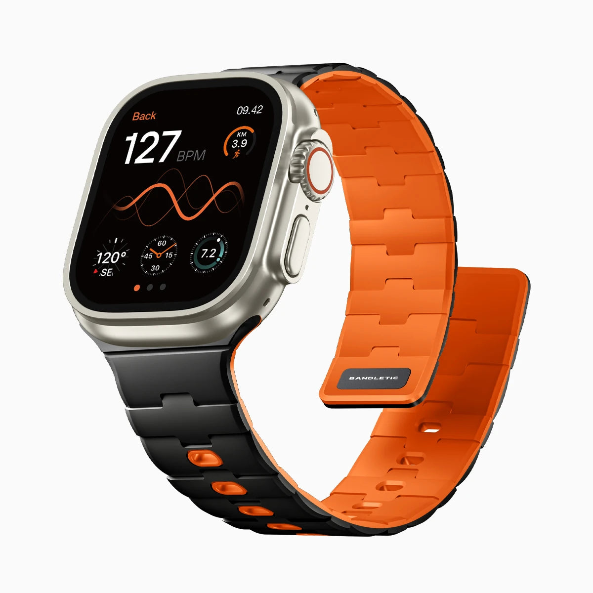 Best_Apple_Watch_Ultra_Silicone_band #color_blackorange