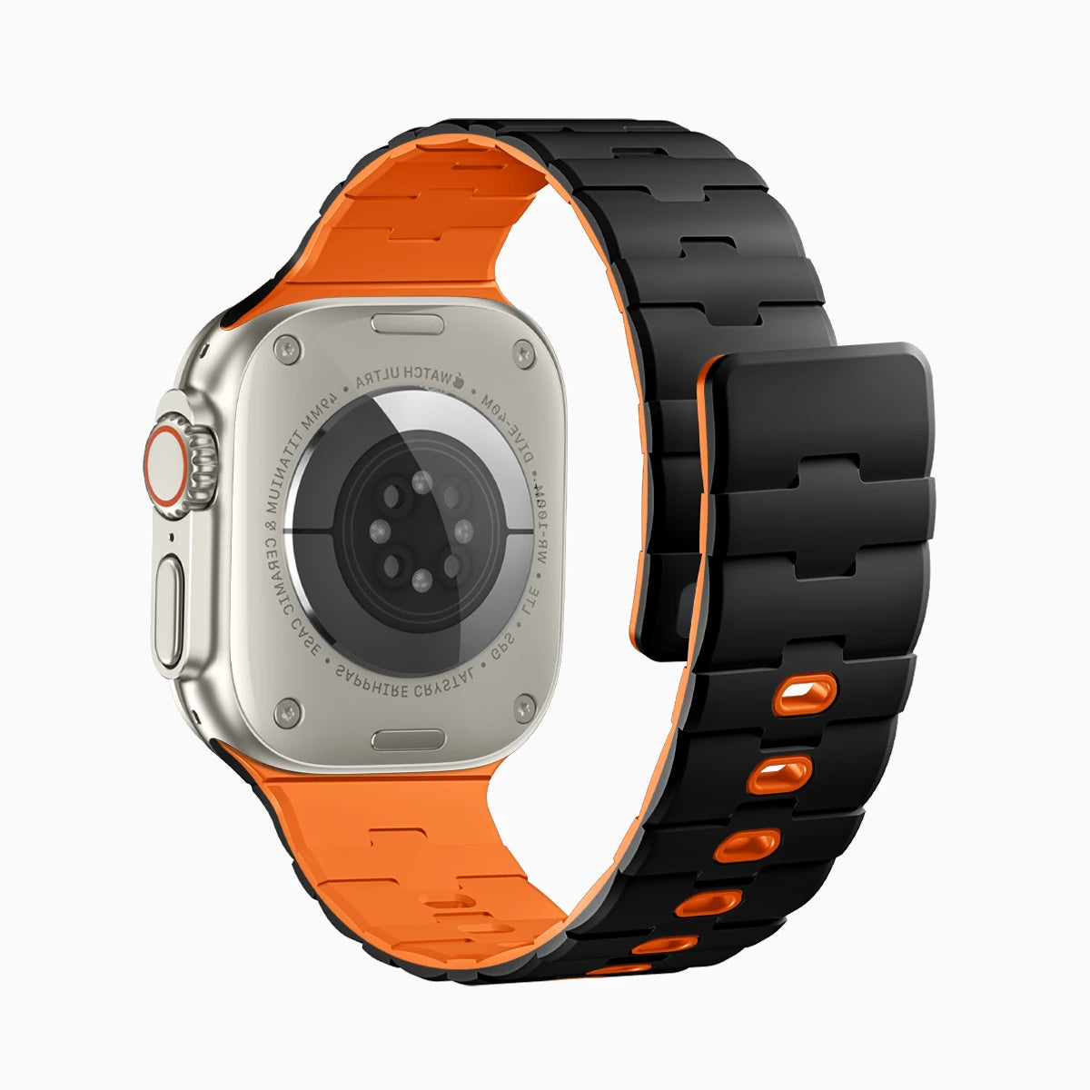 Best_Apple_Watch_Ultra_Silicone_band #color_blackorange