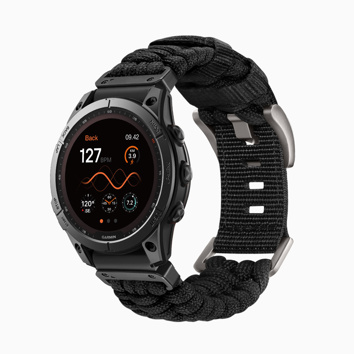 Bandletic_Best_Nylon_Garmin_Watch_Band_Black