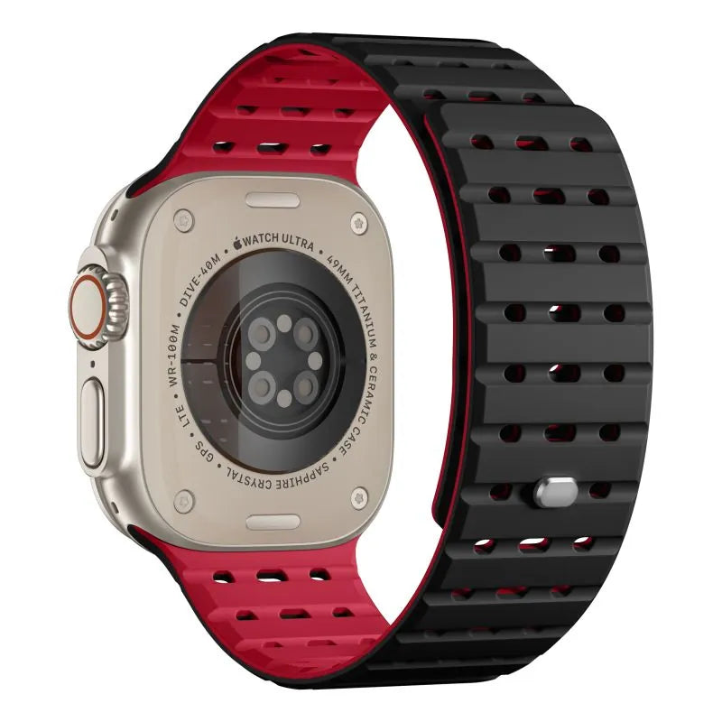 R-Lite Fit Magnetic 1 for Apple Watch Band Black-Red #Color_BlackRed