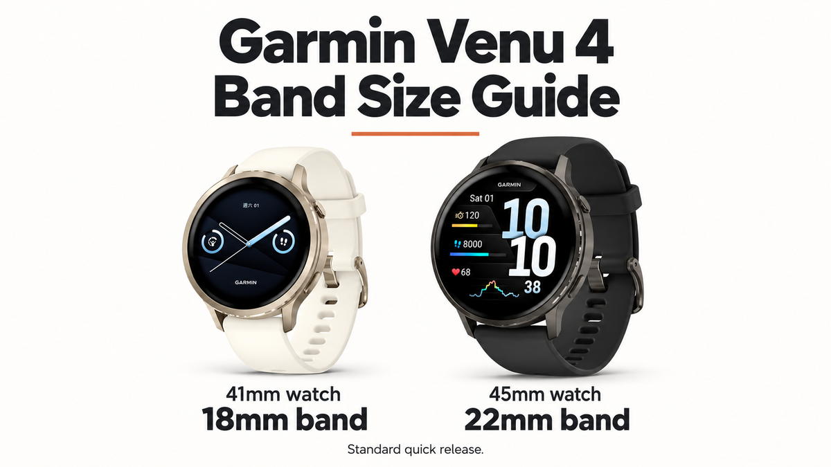 Garmin Venu 4 Band Size: 18mm vs 22mm and Compatibility