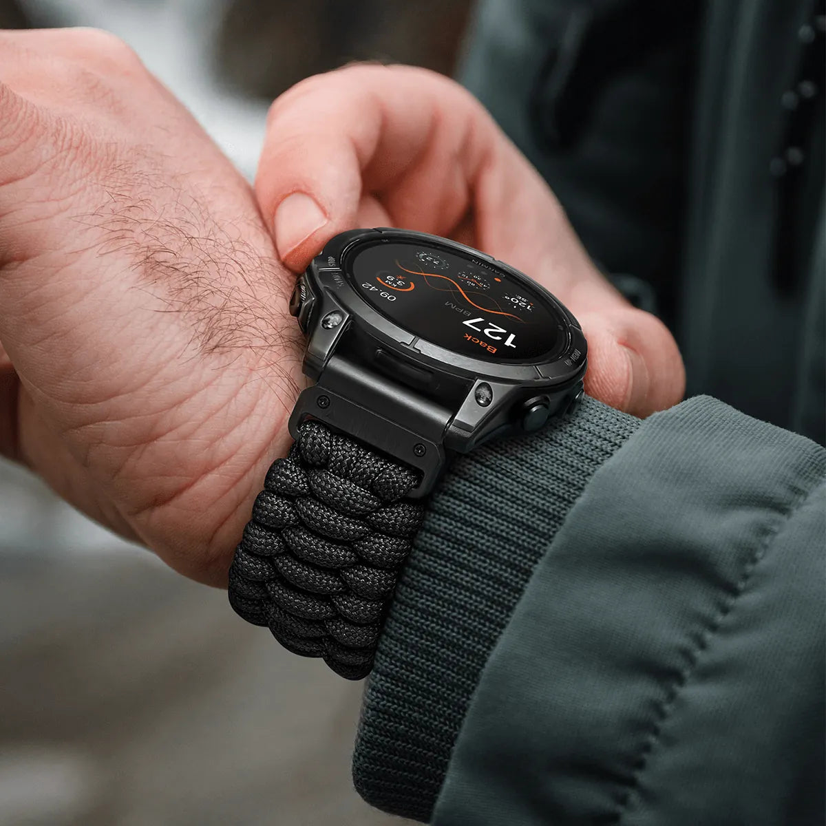 Bandletic_Best_Nylon_Garmin_Watch_Band_Black 