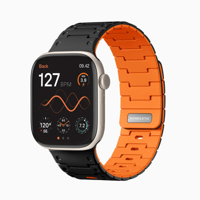 Bandletic_Magnetic_suction_apple_watch_band_blackorange 