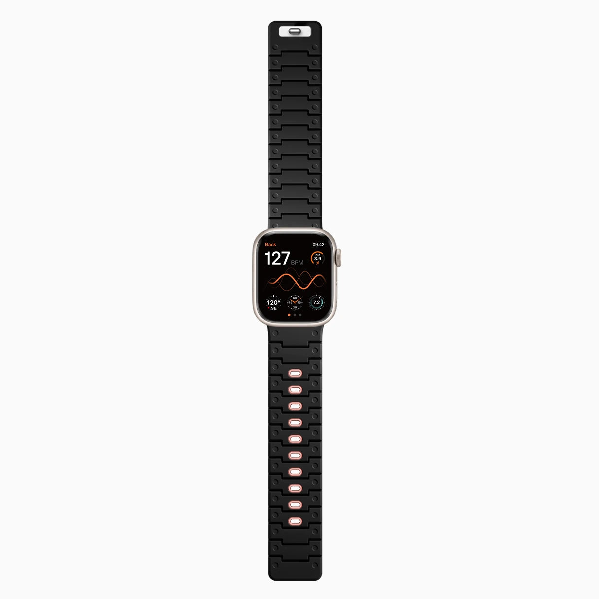 Bandletic_Magnetic_suction_apple_watch_band_blackorange 