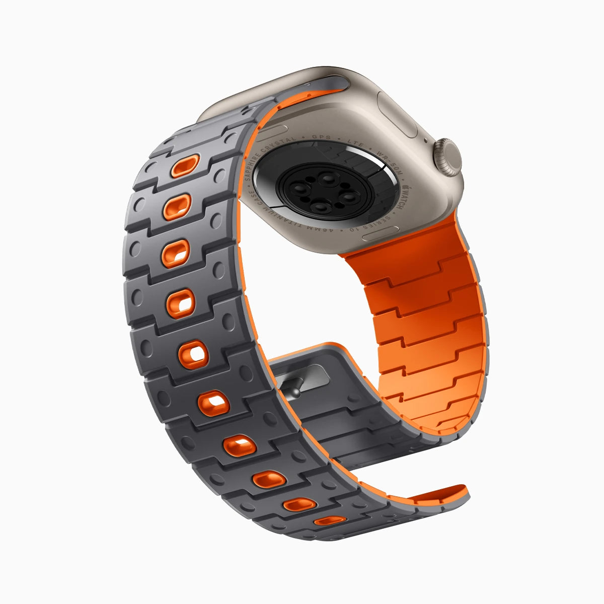 Bandletic_Magnetic_suction_apple_watch_band_blackorange 