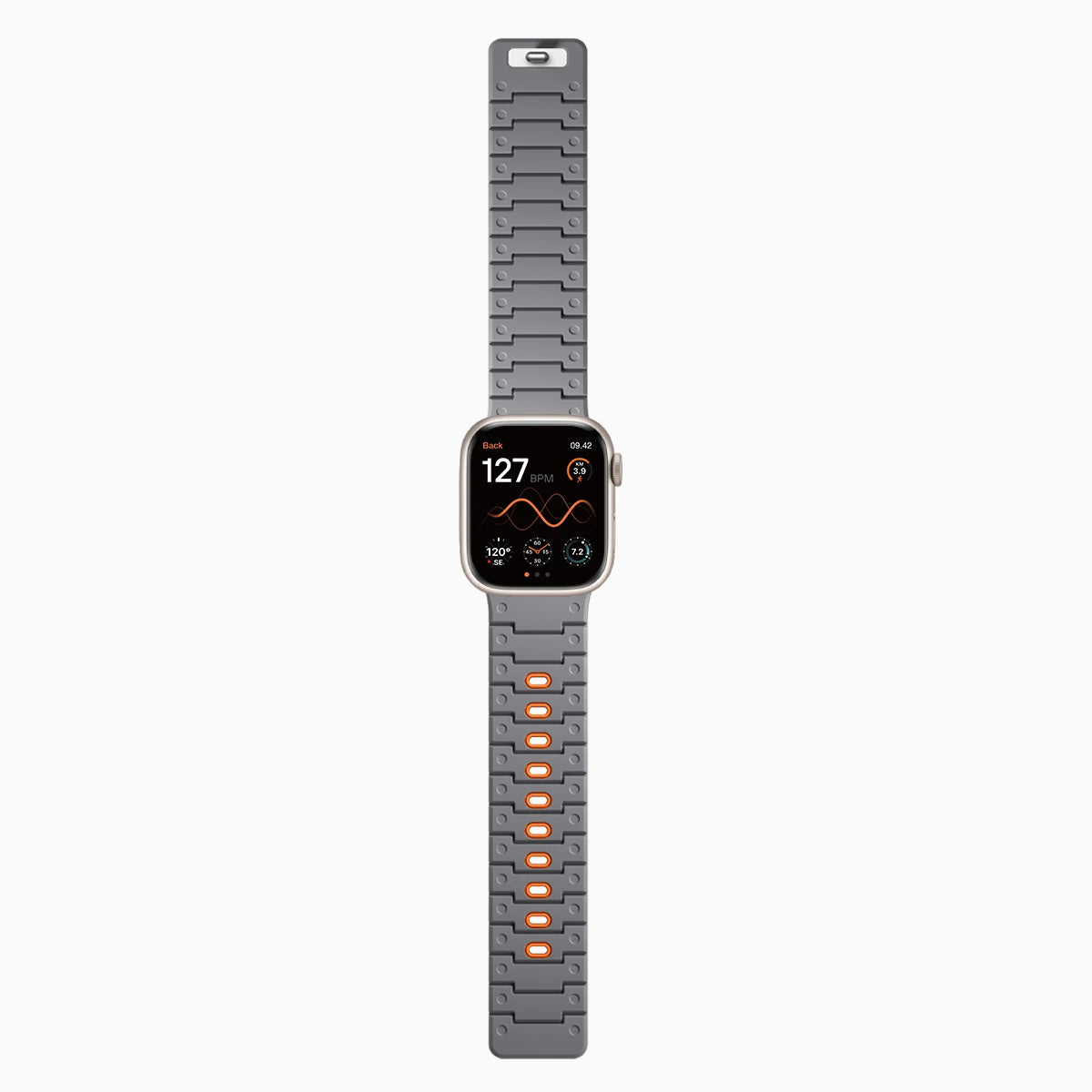 Bandletic_Magnetic_suction_apple_watch_band_blackorange 