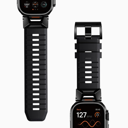 Bandletic_fluororubber_Apple_Watch_Band_Black_Adapter 