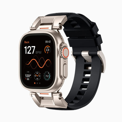 Bandletic_fluororubber_Apple_Watch_Band_Black_Adapter 