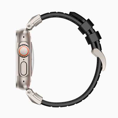 Bandletic_fluororubber_Apple_Watch_Band_Black_Adapter 