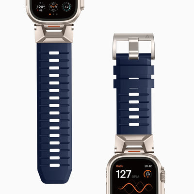 Bandletic_fluororubber_Apple_Watch_Band_Black_Adapter 