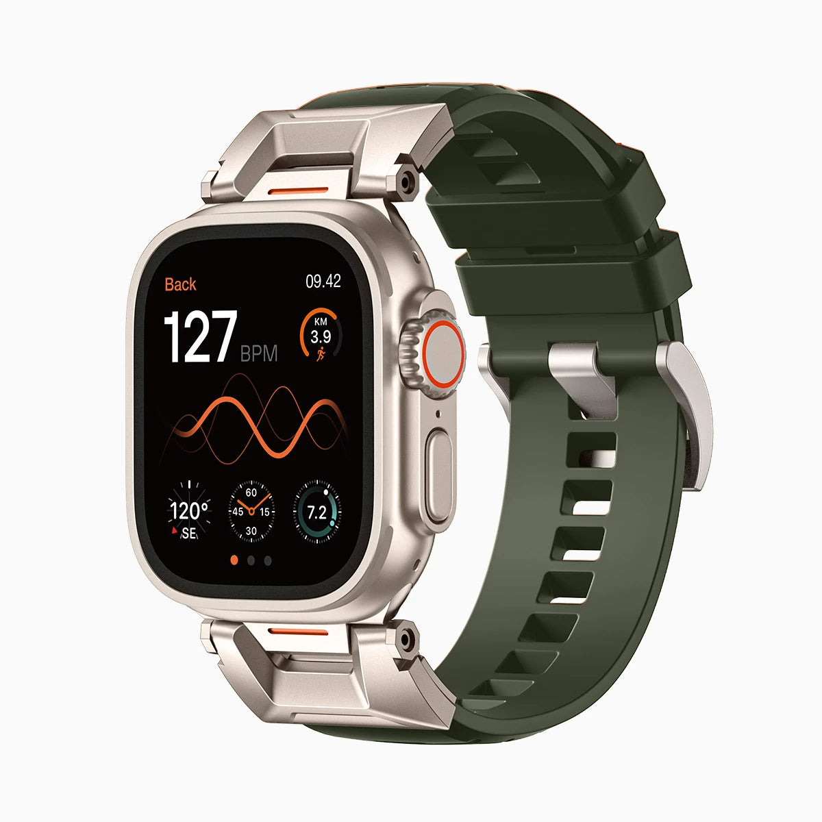 Bandletic_fluororubber_Apple_Watch_Band_Black_Adapter 