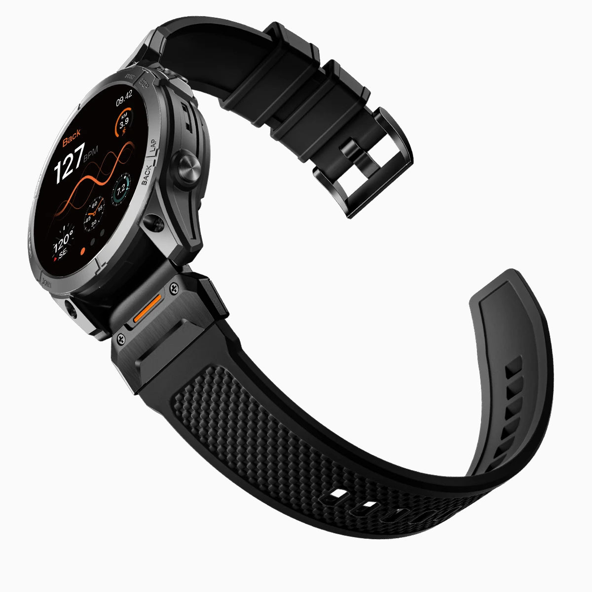 Bandletic_rubber_Garmin_22mm_watch_band #color_black