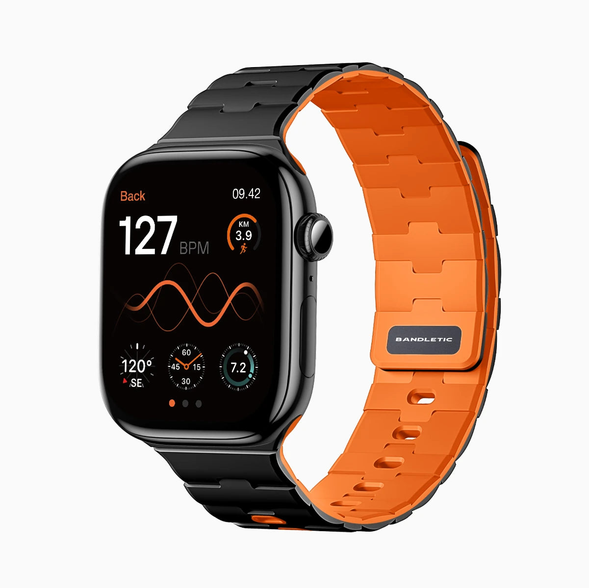 Best_Apple_Watch_Silicone_band #color_blackorange