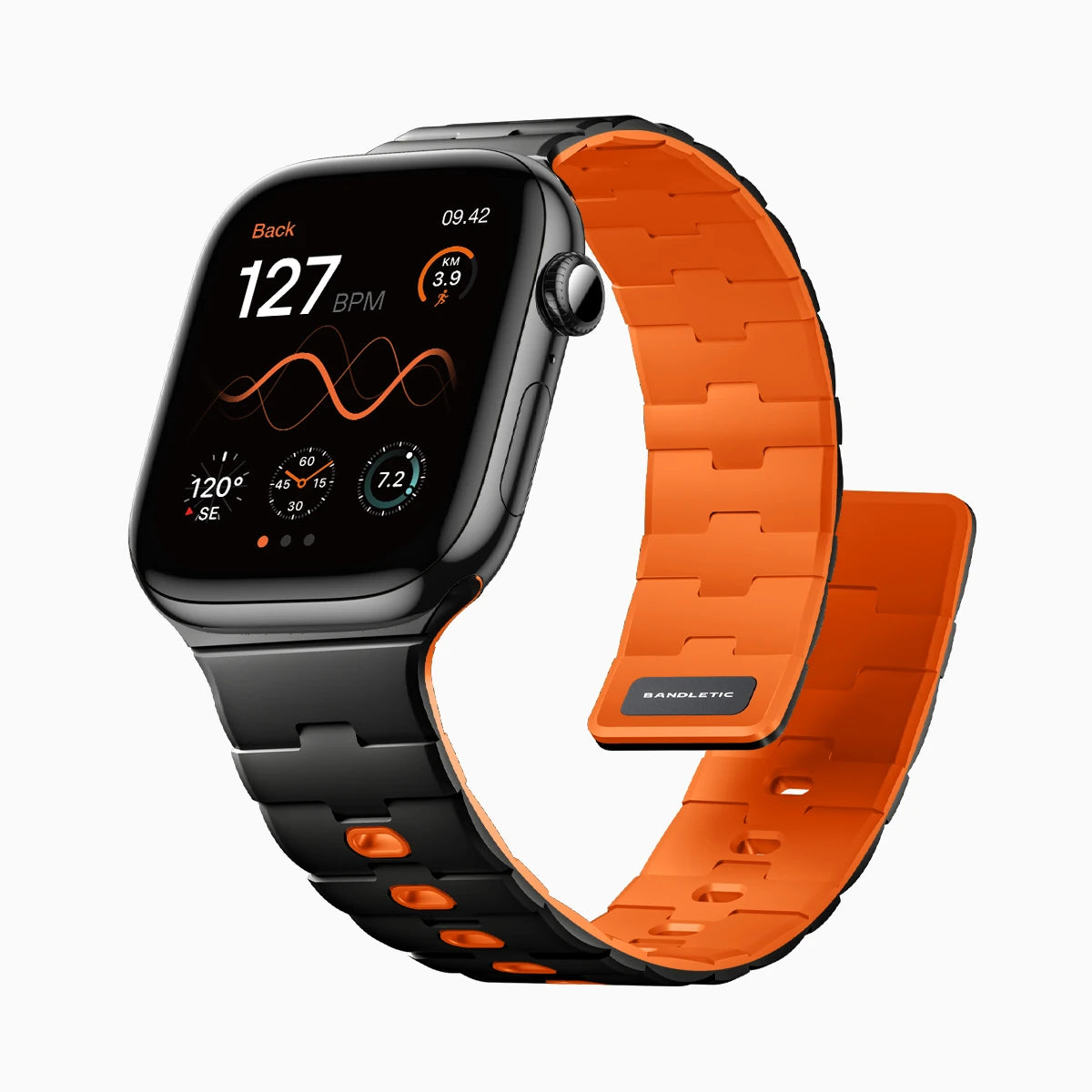 Best_Apple_Watch_Silicone_band #color_blackorange