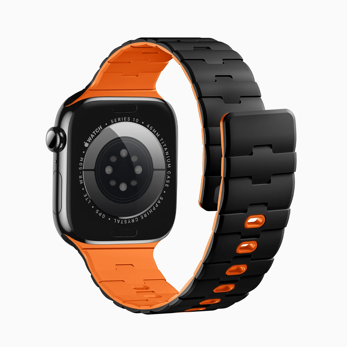 Best_Apple_Watch_Silicone_band #color_blackorange