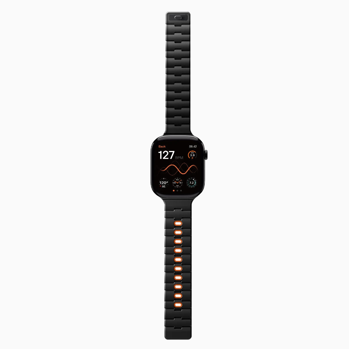 Best_Apple_Watch_Silicone_band #color_blackorange