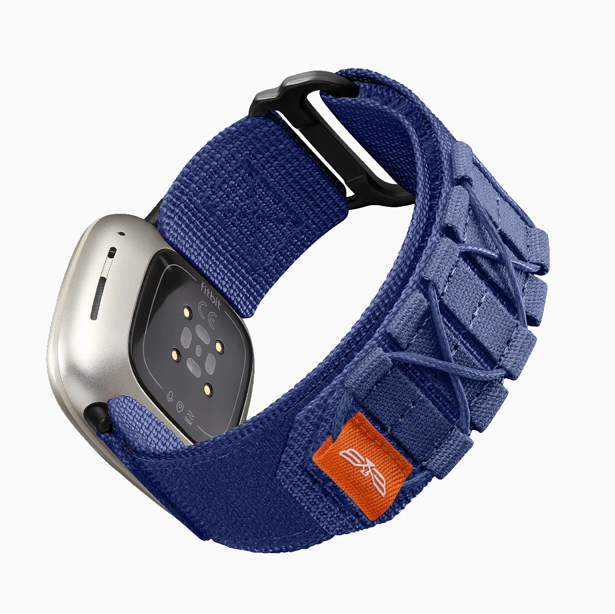 Fitbit versa blue leather band sales
