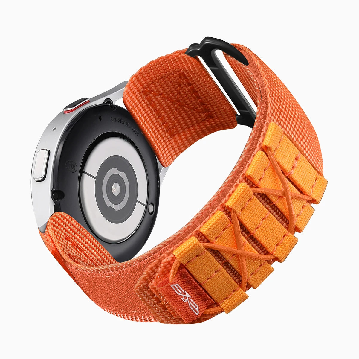 R Nylon 1 Samsung Watch Band 20mm Orange Small 6.1 6.89