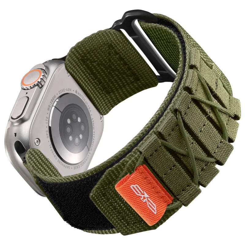 Military Rugged Sport Nylon for Apple Watch Band #Color_Green