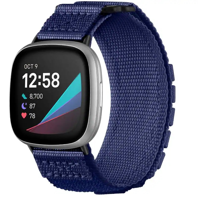 R Nylon 1 Fitbit Versa Watch Band Black M 5.91 6.69